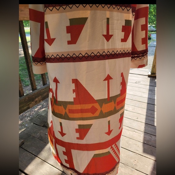 Woman’s Southwest Western Aztec Soft Cozy Long Duster Cardigan/ Robe Plus 2X NEW - Picture 5 of 10